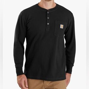 Size 2XLT - Carhartt Mens Relaxed Fit Long-Sleeve Henley Thermal Shirt